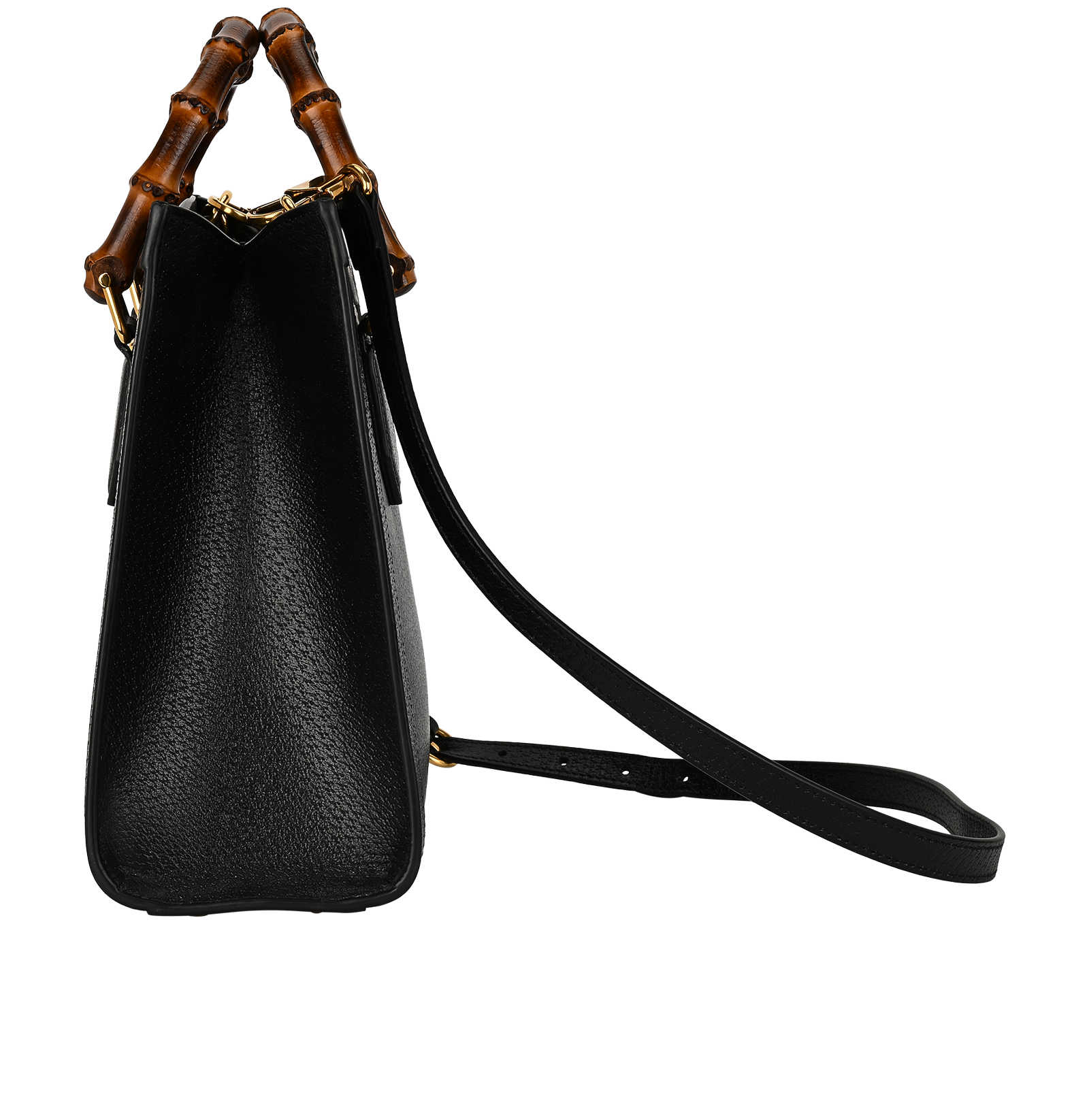 Medium Diana Tote, &pound;1,500, Handbags, Black, Leather, Bottom view